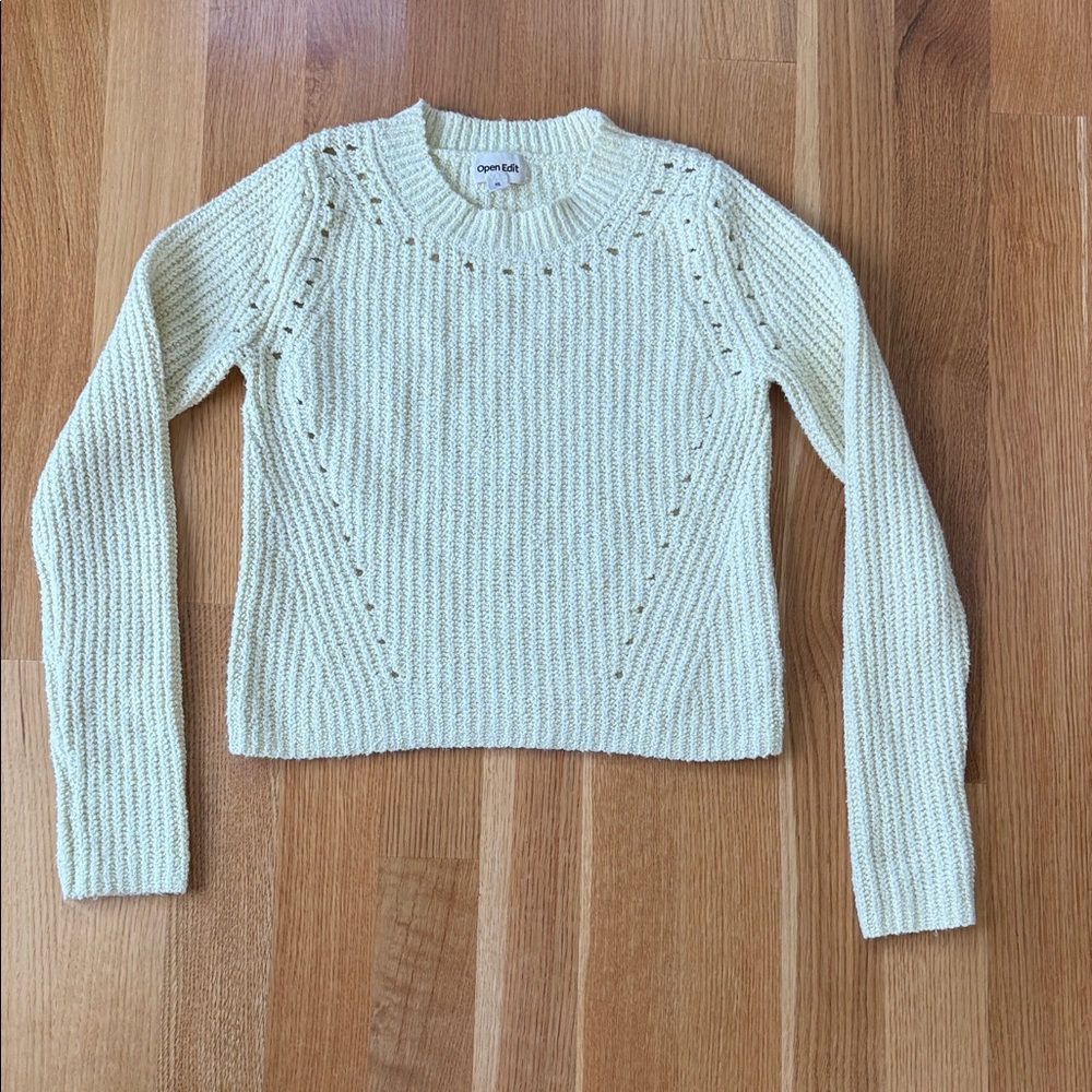 Elegant Butter Yellow Knit Sweater